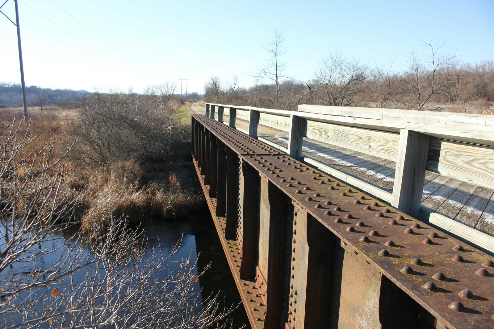 Looking west